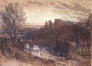 A Towered City or The Haunted Stream, Samuel Palmer